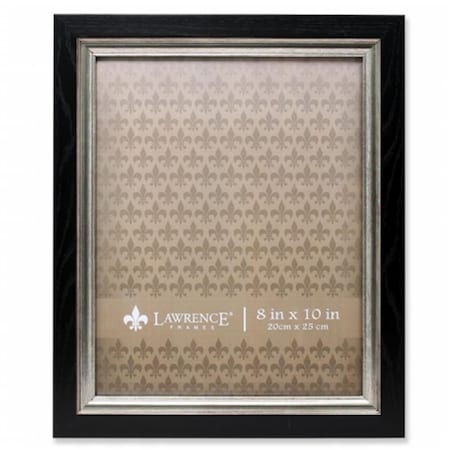 Lawrence Frames Burnished Silver Composite Picture Frame - Black- 0.80 in. 536480